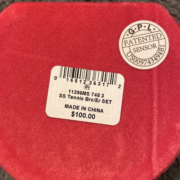 2Pc. Cubic Zirconia Tennis Bracelet & Stud Earrings in Sterling Silver - Picture 5 of 7